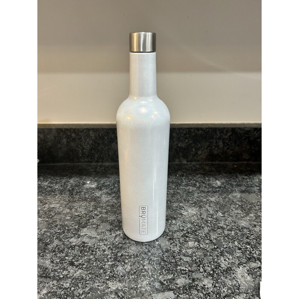 Brumate Winesulator™ 25 OZ Wine Canteen Pearl White Insulated Twist Top Stainles